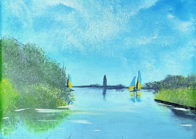 Vinkeveen, Sailing Lessons in the Summer 20 x 20 cm